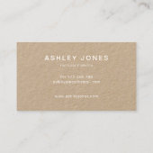 Carte de visite minimaliste moderne Kraft (Dos)