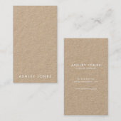 Carte de visite minimaliste moderne Kraft (Devant / Derrière)
