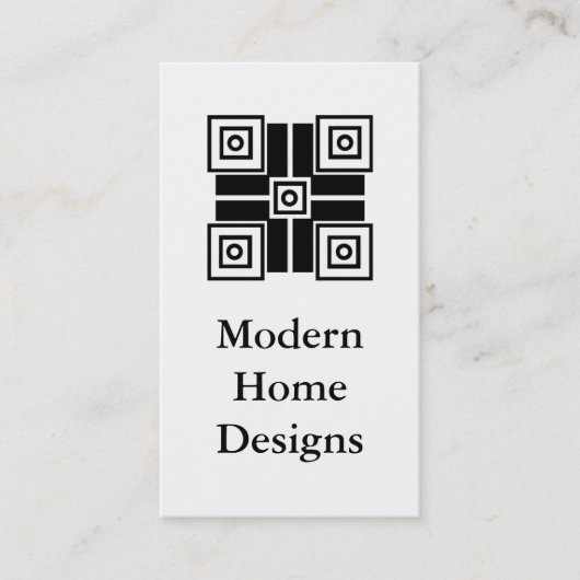 Carte de visite minimaliste moderne, noir (Devant)