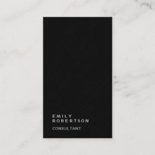 Carte De Visite Minimaliste moderne noir gris simple simple épais