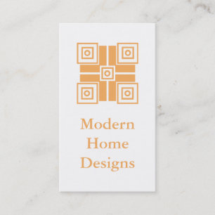 Carte de visite minimaliste moderne, orange