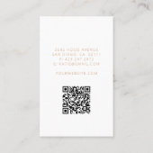 Carte De Visite Minimaliste Moderne Pink Blush Arch Florist Code Q (Dos)