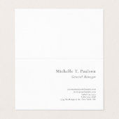 Carte De Visite Minimaliste Moderne Professionnel (Extérieur déplié)