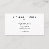 Carte De Visite Minimaliste moderne professionnel (Dos)