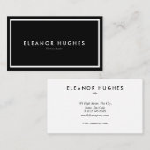Carte De Visite Minimaliste moderne professionnel (Devant / Derrière)