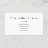 Carte De Visite Minimaliste moderne professionnel (Dos)