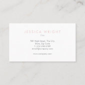 Carte De Visite Minimaliste moderne professionnel (Dos)