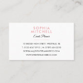 Carte De Visite Minimaliste moderne professionnel (Dos)