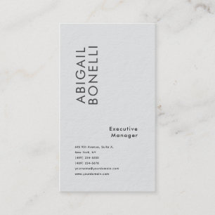 Carte De Visite Minimaliste moderne professionnel gris uni