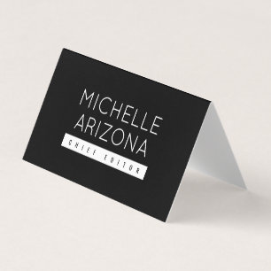 Carte De Visite Minimaliste Moderne Professionnel Noir