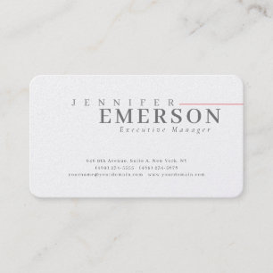 Carte De Visite Minimaliste moderne professionnel perle premium si