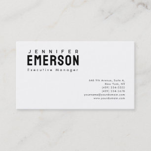 Carte De Visite Minimaliste moderne professionnel plain