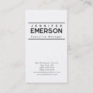 Carte De Visite Minimaliste moderne professionnel plain