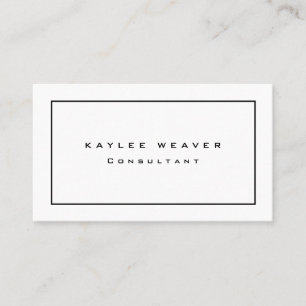 Carte De Visite Minimaliste Moderne Professionnel Simple