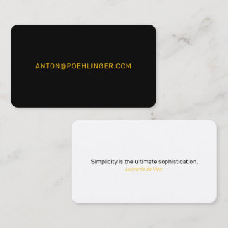 Carte De Visite Minimaliste Moderne Propre Typographie sur Deux Li