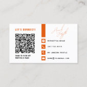 Carte de visite minimaliste moderne « Salut » (Dos)