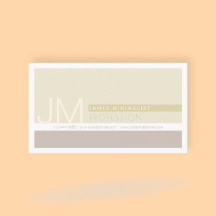 Carte De Visite Minimaliste Moderne Tons Terre Taupe