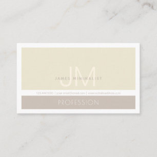 Carte De Visite Minimaliste Moderne Tons Terre Taupe
