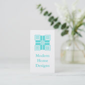 Carte de visite minimaliste moderne, Turquoise (Debout devant)
