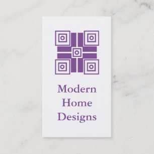 Carte de visite minimaliste moderne, violet