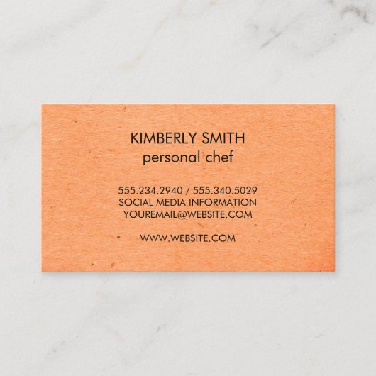 Carte De Visite Minimaliste naturel (Devant)