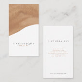 Carte De Visite Minimaliste | Neutre | Aquarelle (Devant / Derrière)