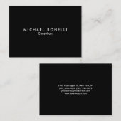 Carte de visite minimaliste noir blanc (Devant / Derrière)