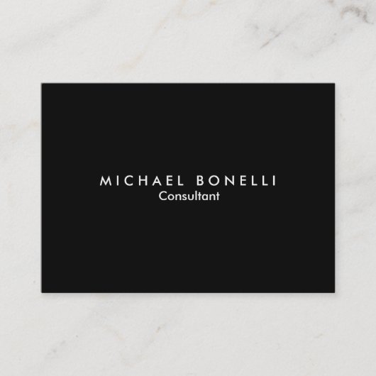 Carte de visite minimaliste noir blanc (Devant)