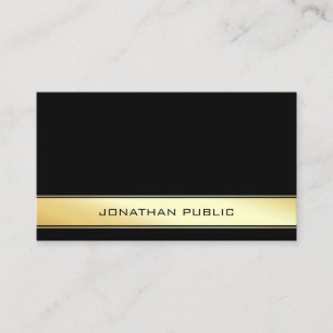 Carte De Visite Minimaliste noir élégant moderne professionnel