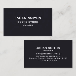 Carte de visite minimaliste noir et blanc moderne