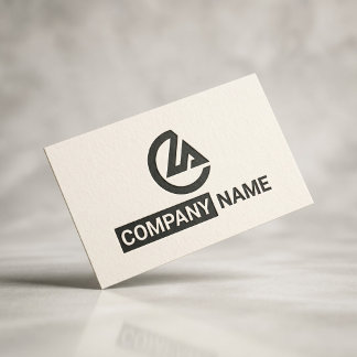 Carte de visite minimaliste noir et blanc moderne