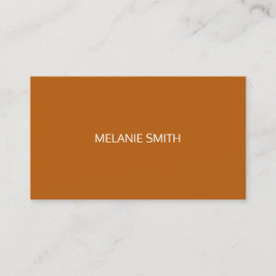 Carte De Visite Minimaliste / Orange brûlée
