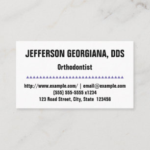 Carte de visite minimaliste orthodontiste