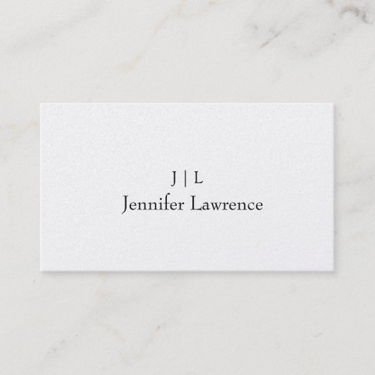 Carte de visite minimaliste personnalisable (Devant)