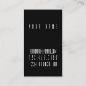 Carte de visite minimaliste personnalisable de (Dos)