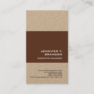 Carte De Visite Minimaliste Plain moderne Brown Kraft professionne