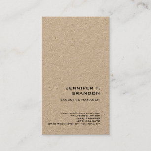 Carte De Visite Minimaliste Plain moderne Kraft professionnel