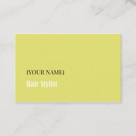 Carte de visite minimaliste pour coiffeur (Devant)