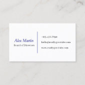 Carte de visite minimaliste pour professionnels (Devant)