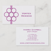 Carte de visite minimaliste, pourpre (Devant / Derrière)