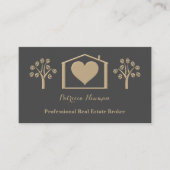 Carte de visite minimaliste Pro Real Estate Broker (Devant)