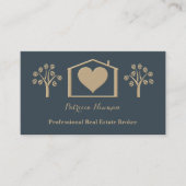 Carte de visite minimaliste Pro Real Estate Broker (Devant)