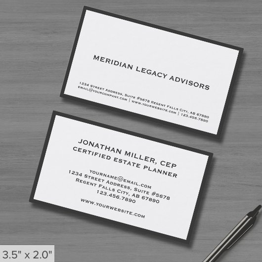 Carte De Visite Minimaliste professionnel
