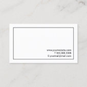 Carte De Visite Minimaliste Professionnel Blanc (Dos)