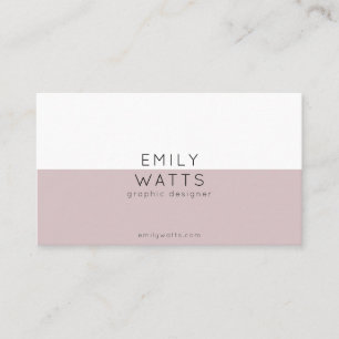 Carte De Visite Minimaliste Professionnel Blanc Beige Féminin