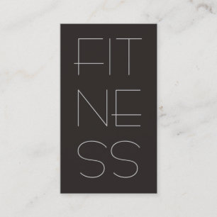 Carte De Visite Minimaliste professionnel gris moderne de fitness