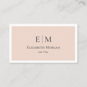Carte De Visite Minimaliste Professionnel Moderne Rose