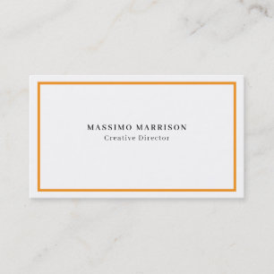 Carte De Visite Minimaliste Professionnel Moderne Uni Noir & Blanc