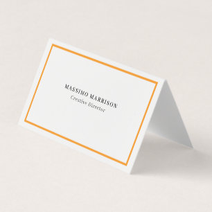 Carte De Visite Minimaliste Professionnel Moderne Uni Noir & Blanc