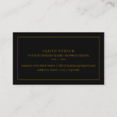 Carte De Visite Minimaliste Professionnel Noir (Devant)